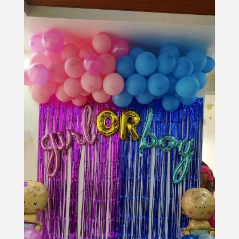 Wall Design Balloon Decoration for a Baby Shower