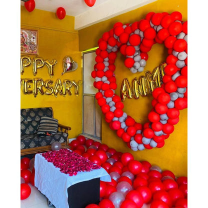 Heart Balloon Decoration Romantic Anniversary surprise