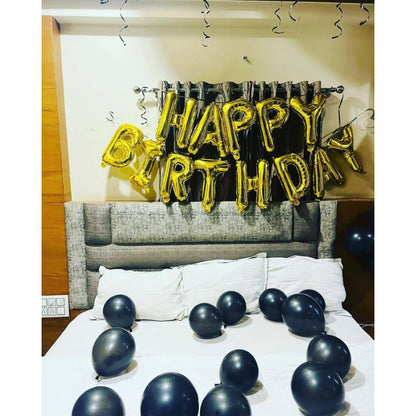Simple Birthday Balloon Decoration in hotel room