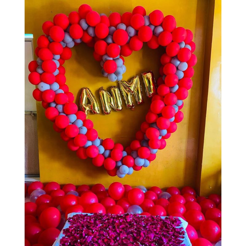 Heart Balloon Decoration Romantic Anniversary surprise