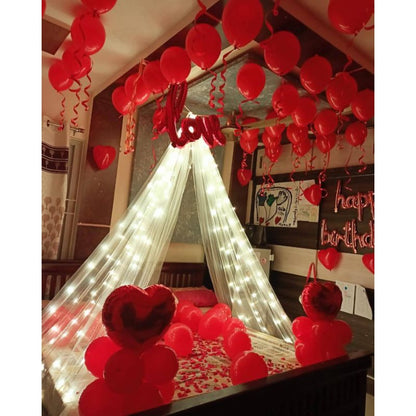 Romantic Birthday Surprise Balloon Decoration for her/him in room