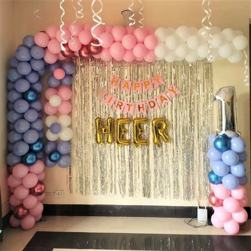 Arc Design Balloon Decoration for Exclusive First Birthday