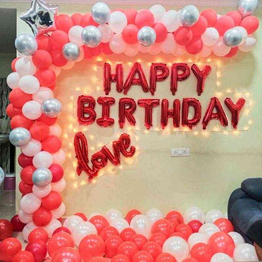 Balloon Decoration Surprise for Husband Birthday