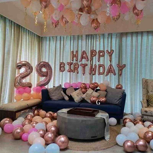 Rose Gold theme Balloon Decoration for her