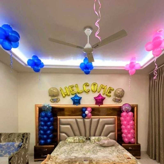 Baby Welcome Decoration at home for Twins