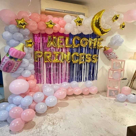 Baby Welcome Balloon Decoration Star & Moon Theme