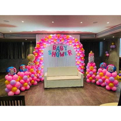 Balloon Decoration at banquet Hall for a Baby Shower