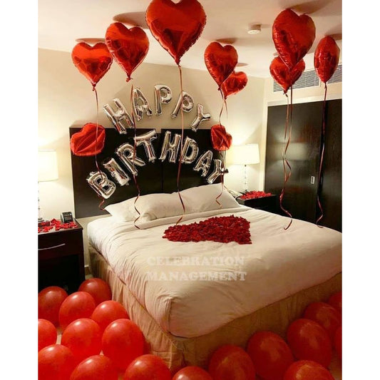 Romantic Room Balloon Decoration For Birthday