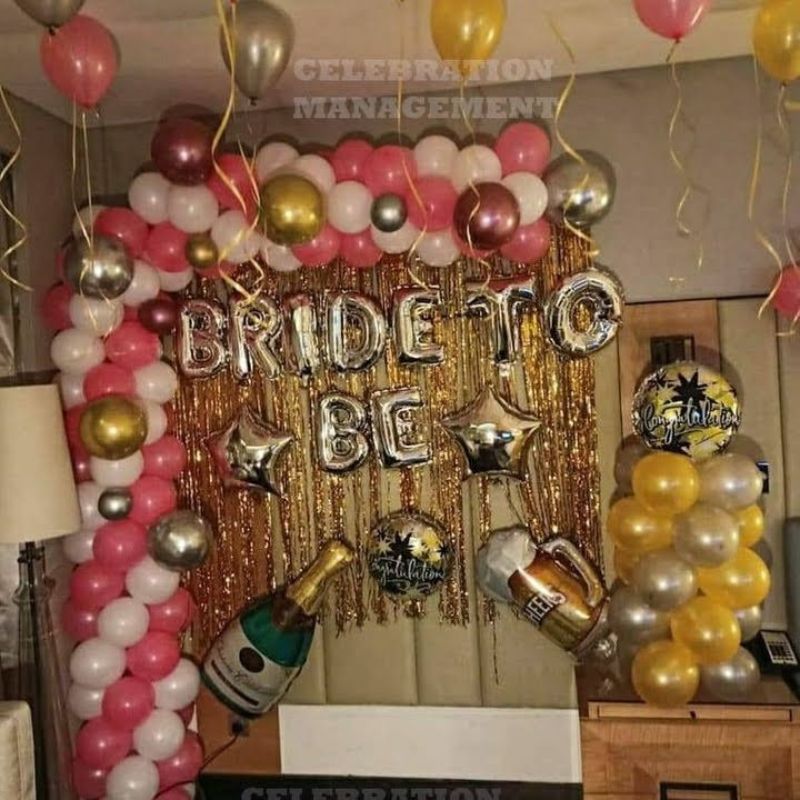 Bride To-Be balloon decoration at home